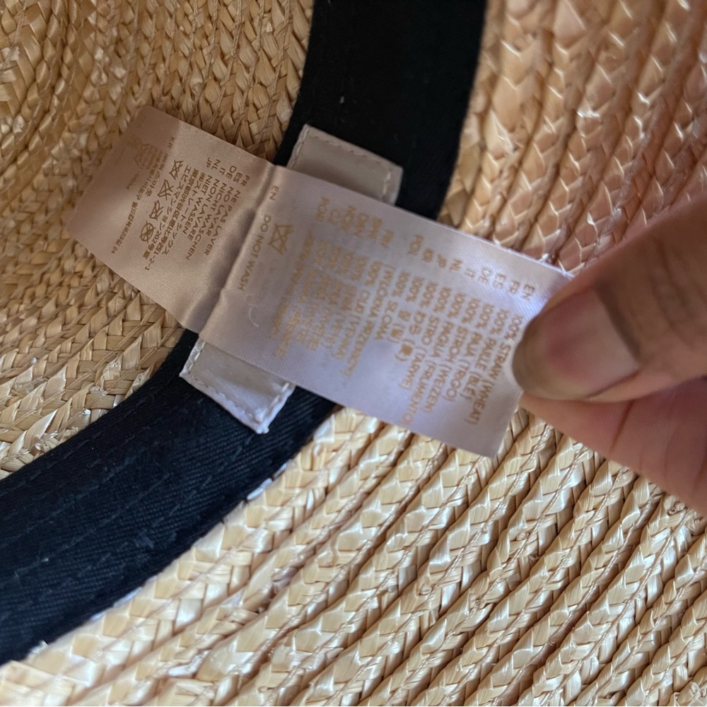 Brixton Wide Brim Straw Hat w/ Black Ribbon | Toteme Row Inspired - Picture 7 of 7
